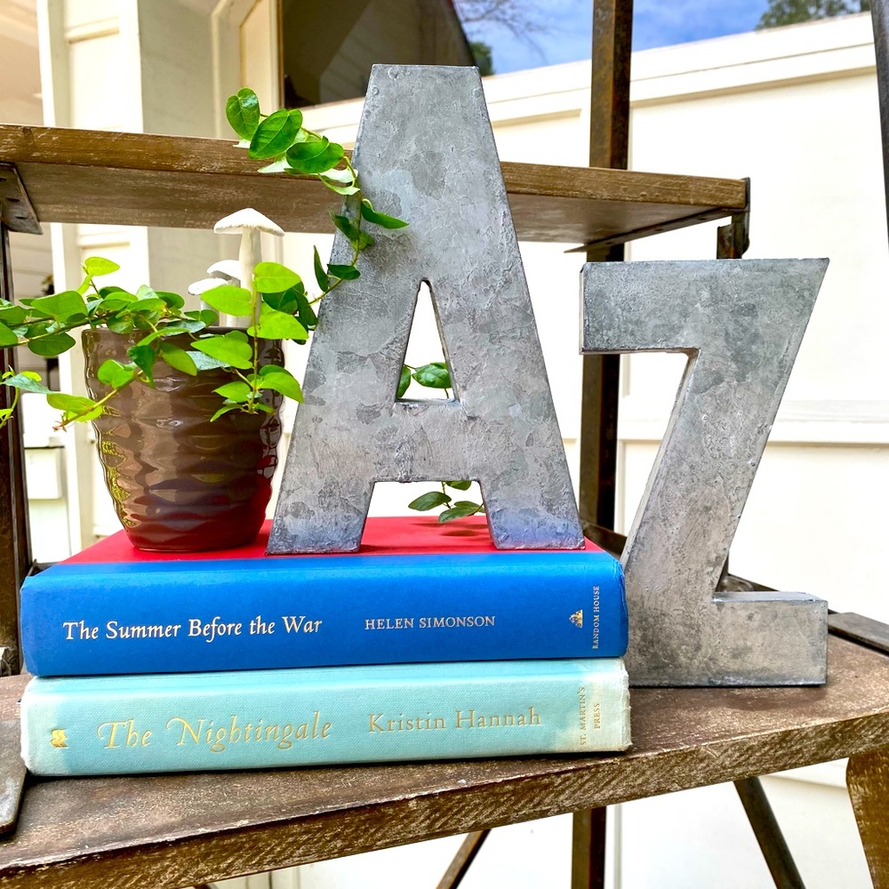 Anthropologie Zinc Letters A & Z